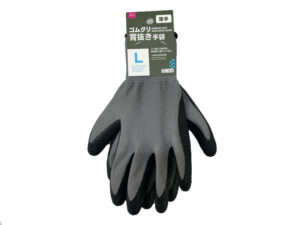 ゴムグリ背抜き手袋（薄手、Ｌ） ダイソー(DAISO)