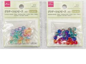 グラデーションビーズ（メロン、レインボーカラー、２４個） ダイソー(DAISO)