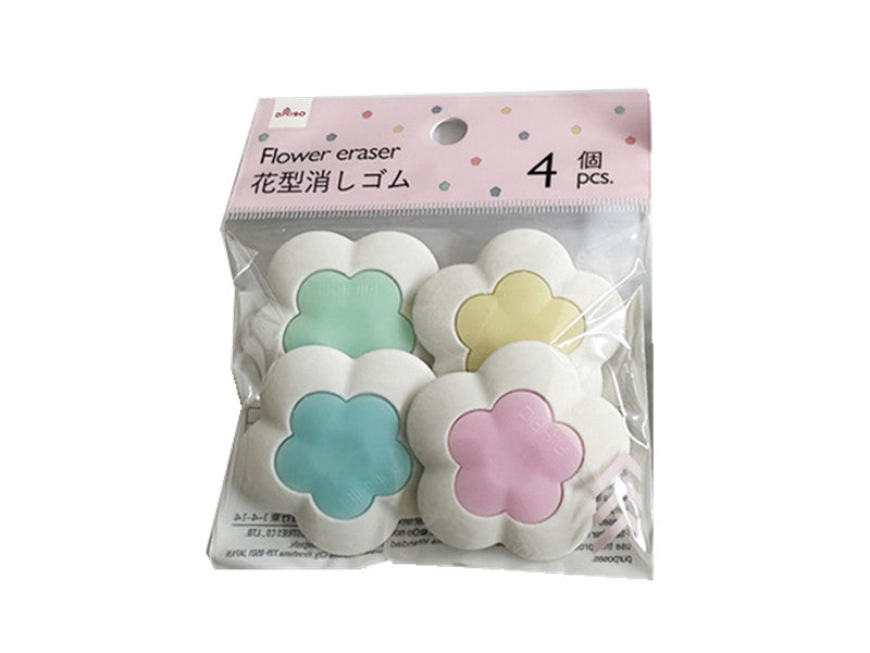 花型消しゴム（４個） ダイソー(DAISO)