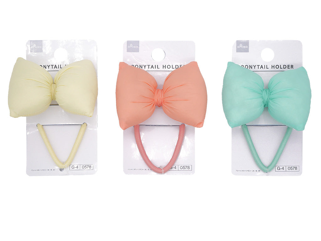 バルーンリボンヘアポニー（黄、橙、緑） ダイソー(DAISO)