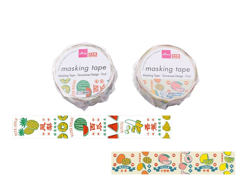マスキングテープ（台湾柄、果物） ダイソー(DAISO)