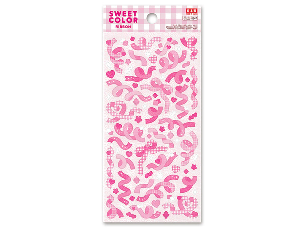 シール（スイートカラーリボン、ピンク） ダイソー(DAISO)