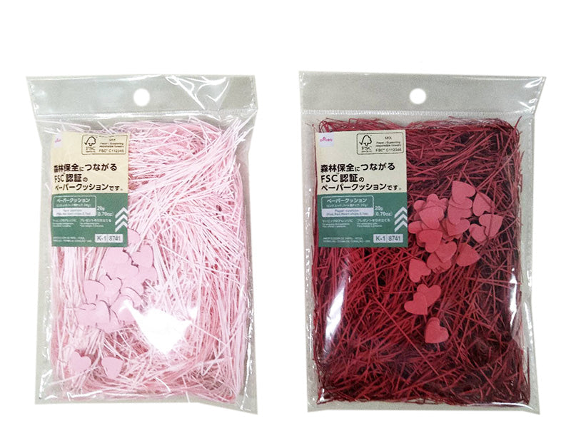ペーパークッション（ピンク、レッド、ハート型チップ） ダイソー(DAISO)