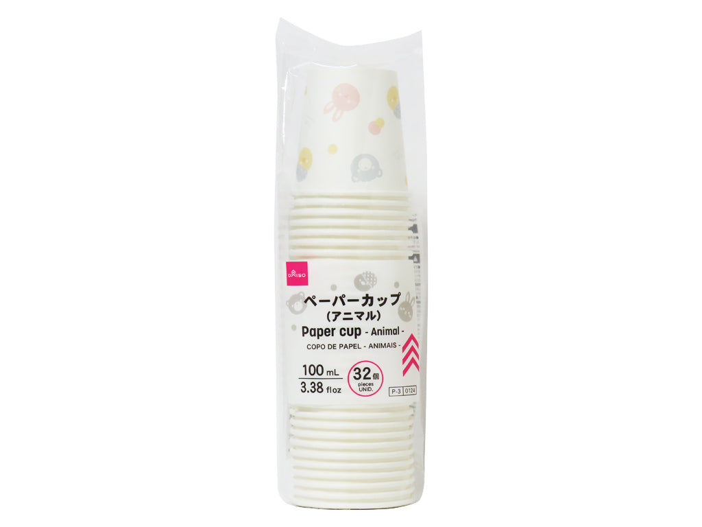 ペーパーカップ（アニマル、３２個） ダイソー(DAISO)
