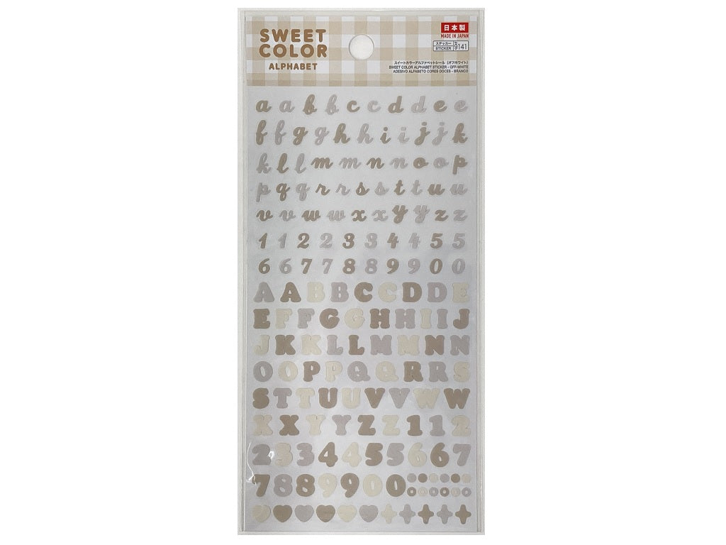 スイートカラーアルファベットシール（オフホワイト） ダイソー(DAISO)