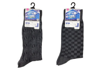 レギュラーソックス（部屋干し、グレー、かかと直角） ダイソー(DAISO)