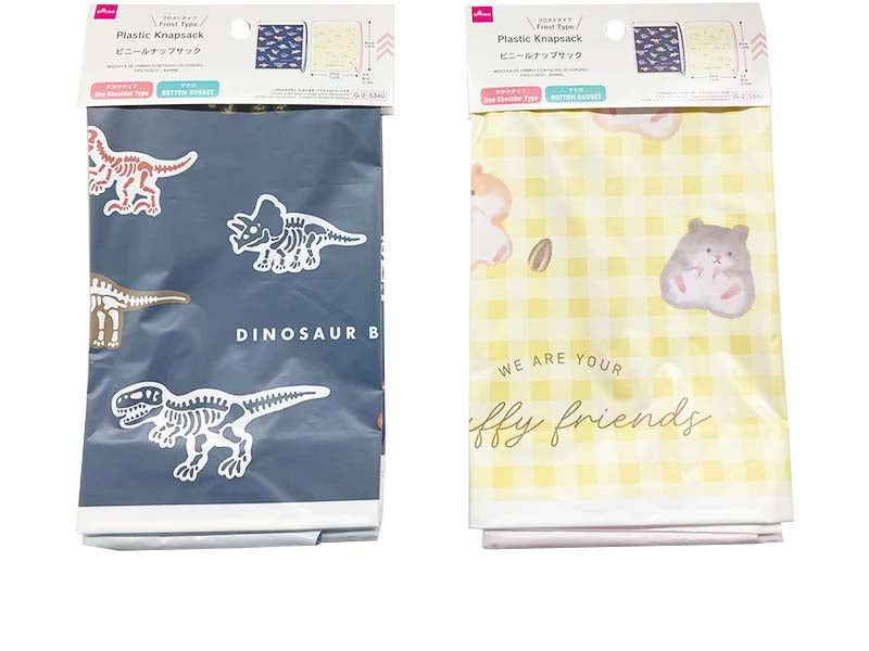 ビニールナップサック（片かけ、フロストタイプ、アニマル） ダイソー(DAISO)