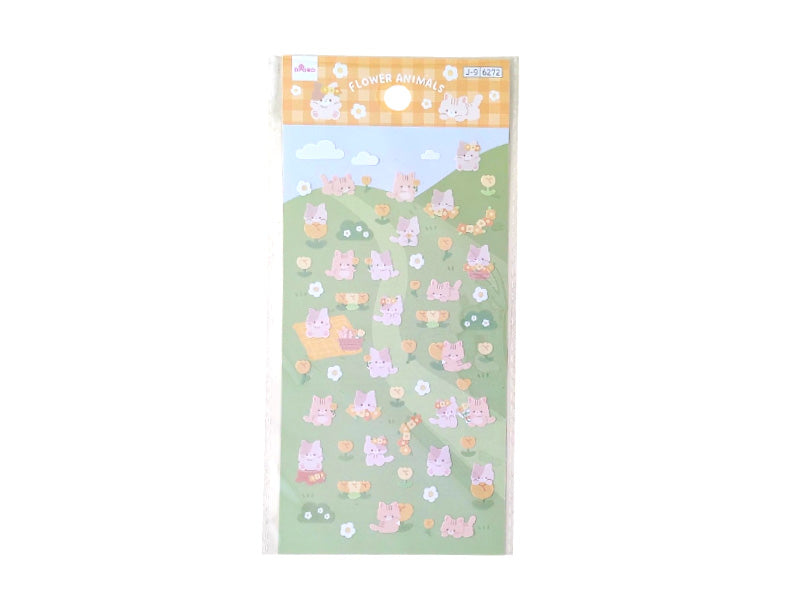 シートシール（フラワーアニマル、ねこ） ダイソー(DAISO)