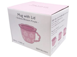 ふた付マグ（エンボスブロッサム、ＰＵ） ダイソー(DAISO)