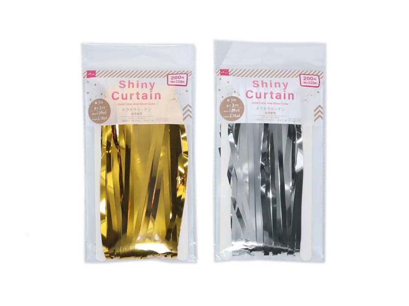 キラキラカーテン（金色銀色） ダイソー(DAISO)