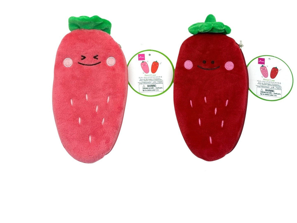 ペンケース（レッドイチゴ、ピンクイチゴ） ダイソー(DAISO)