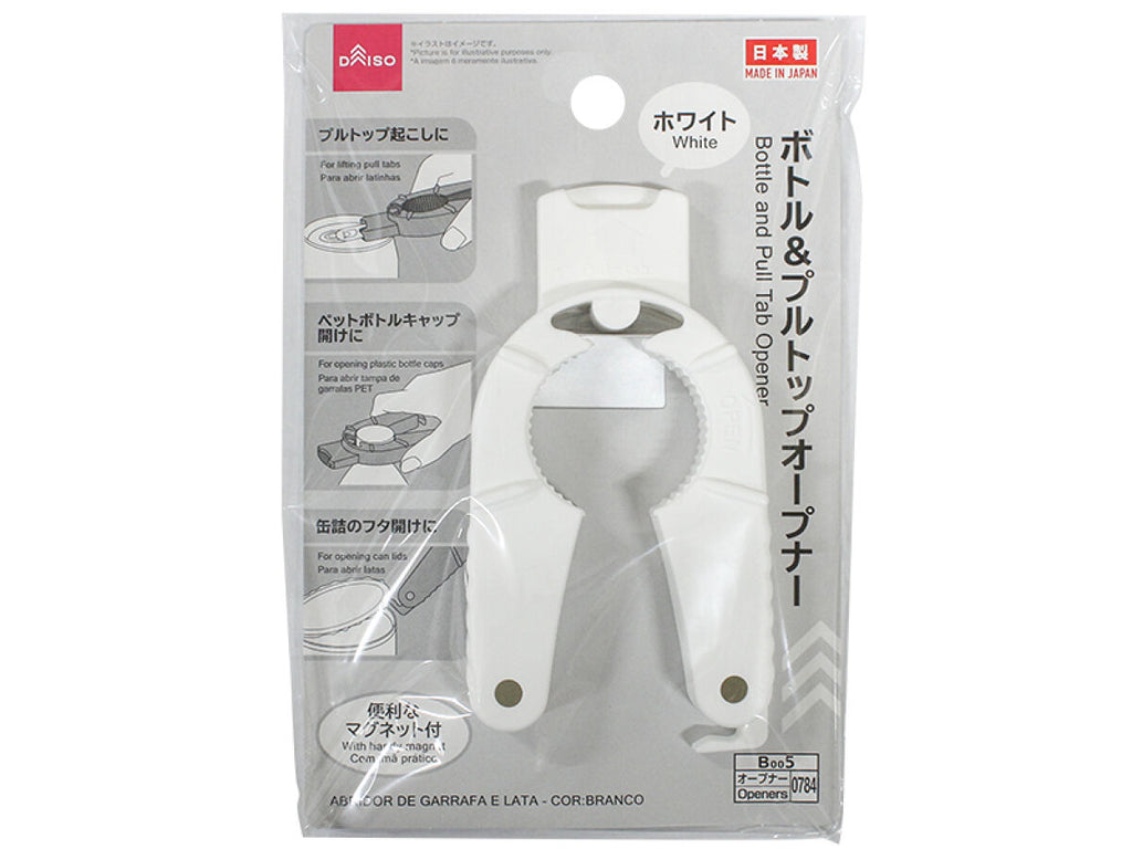ボトル＆プルトップオープナー（ホワイト） ダイソー(DAISO)