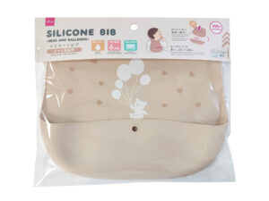 シリコーンビブ（クマと風船柄） ダイソー(DAISO)