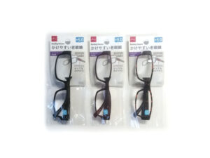 バネ付老眼鏡（スクエア、５度数） ダイソー(DAISO)