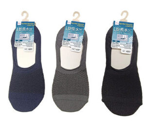 １秒吸水ソックス（メンズ、粗メッシュ、カバー） ダイソー(DAISO)