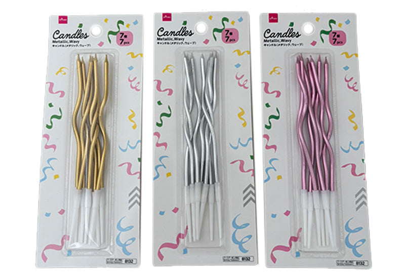 キャンドル（メタリック、ウェーブ） ダイソー(DAISO)