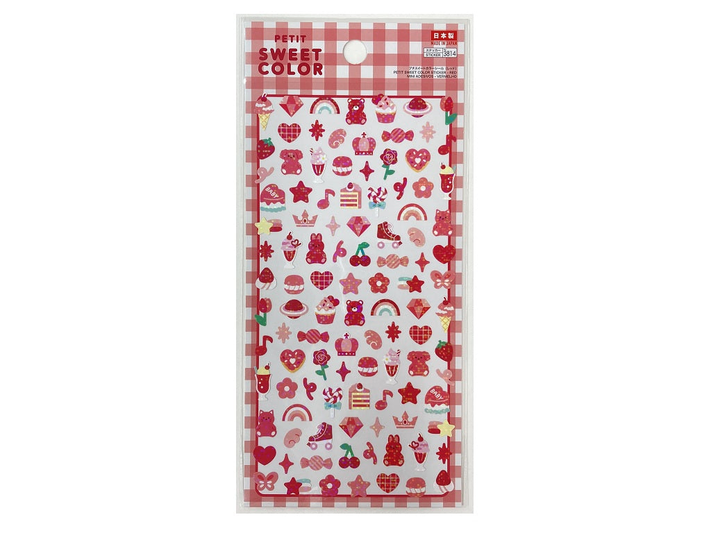 プチスイートカラーシール（レッド） ダイソー(DAISO)