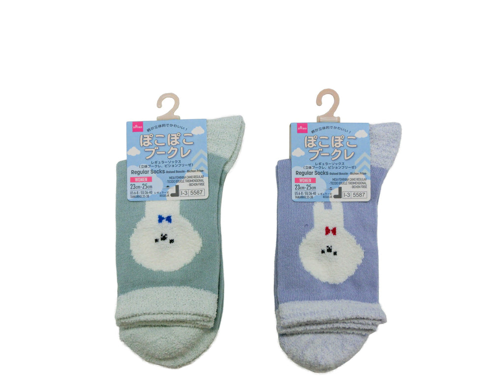 レギュラーソックス（立体ブークレ、ビションフリーゼ） ダイソー(DAISO)