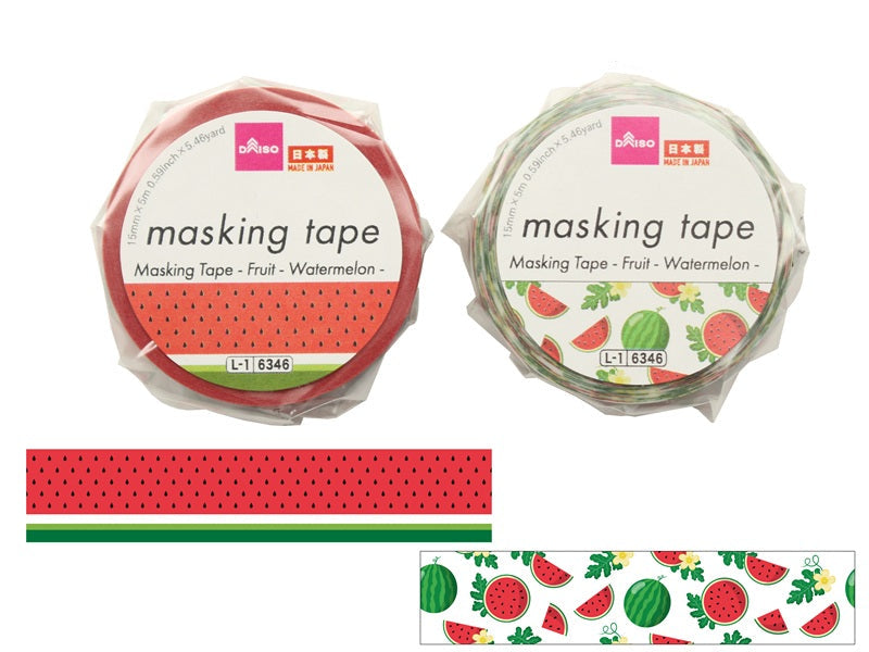 マスキングテープ（フルーツ、スイカ） ダイソー(DAISO)