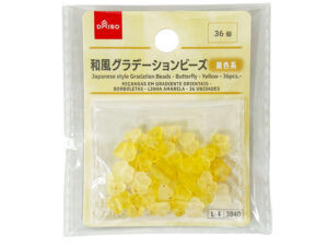 和風グラデーションビーズ（バタフライ、黄色系、３６個） ダイソー(DAISO)