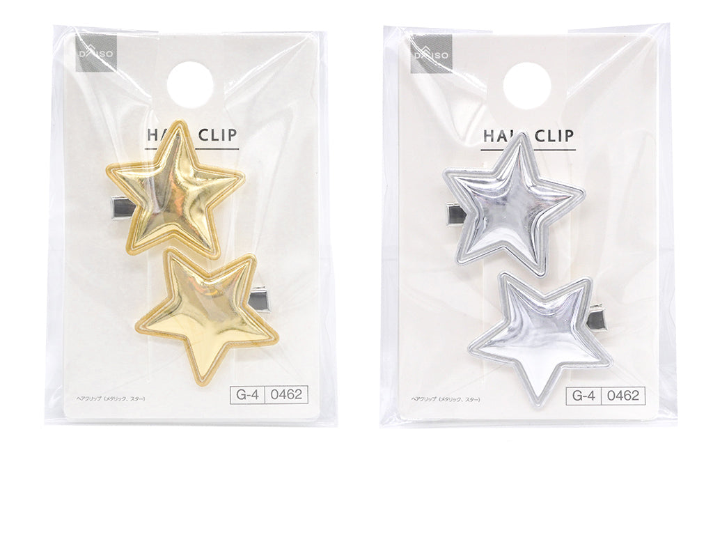 ヘアクリップ（メタリック、スター） ダイソー(DAISO)