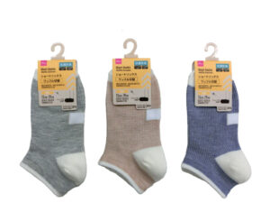 ショートソックス（ワッフル切替、抗菌防臭） ダイソー(DAISO)