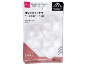 クリア吸盤フック（小、３個） ダイソー(DAISO)