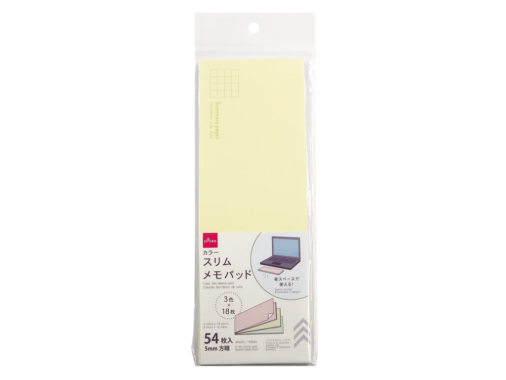 メモパッド（スリム、ミックスカラー） ダイソー(DAISO)