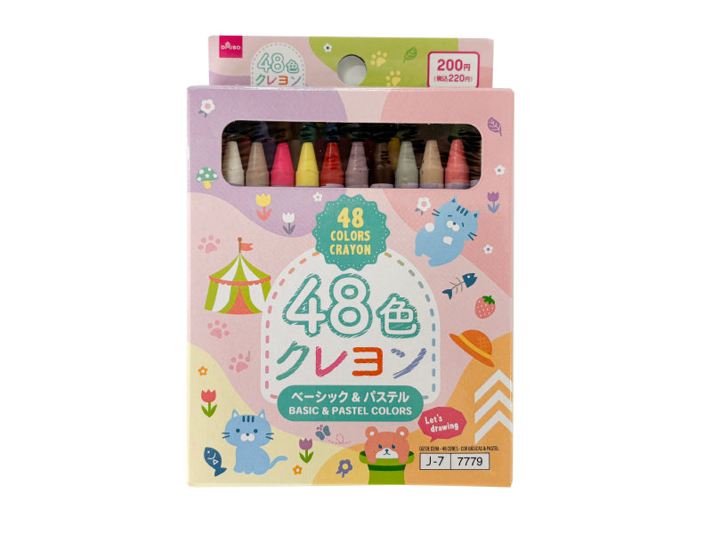 クレヨン（４８色、ベーシック＆パステルカラー） ダイソー(DAISO)