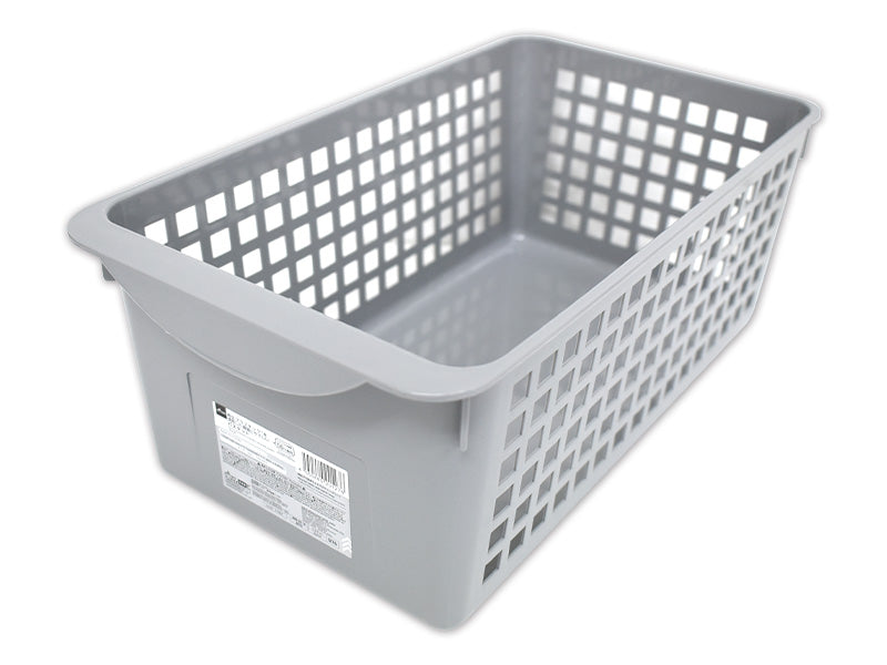 再生プラ配合ワイドバスケット（グレー） ダイソー(DAISO)