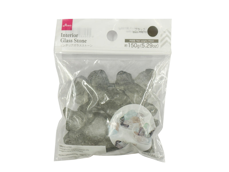 インテリアガラスストーン（ブラック） ダイソー(DAISO)